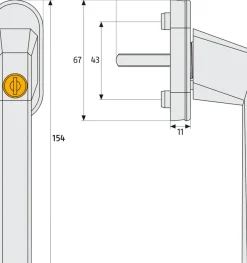 Abus Raamgreepslot Fg110 Wit