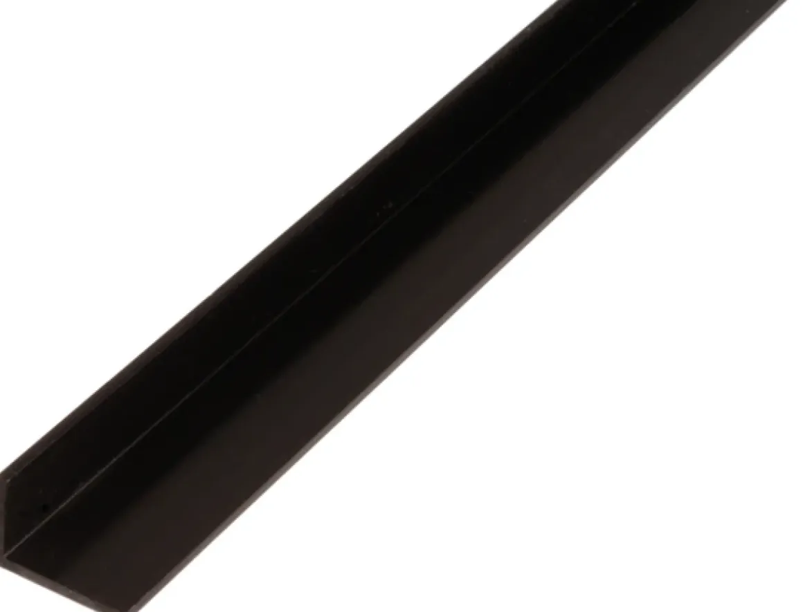 Alberts Hoekprofiel Kunststof Zwart 20X10X1,5Mm 2,6M