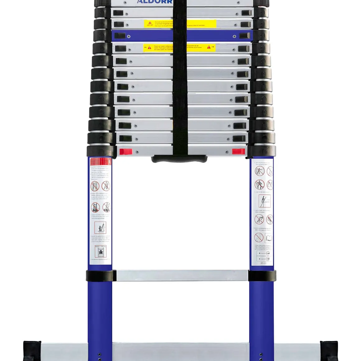 Aldorr Home - Telescoopladder 3,80M - Met Stabilisatievoet En Soft Closing