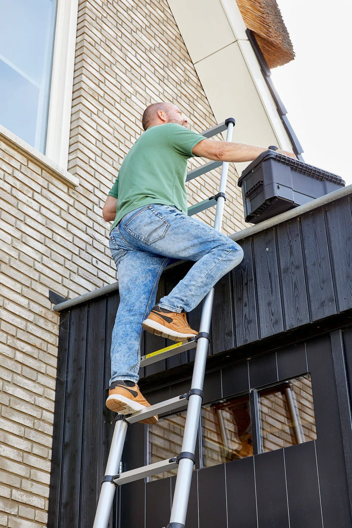 Aldorr Home - Telescoopladder 3,80M - Met Stabilisatievoet En Soft Closing