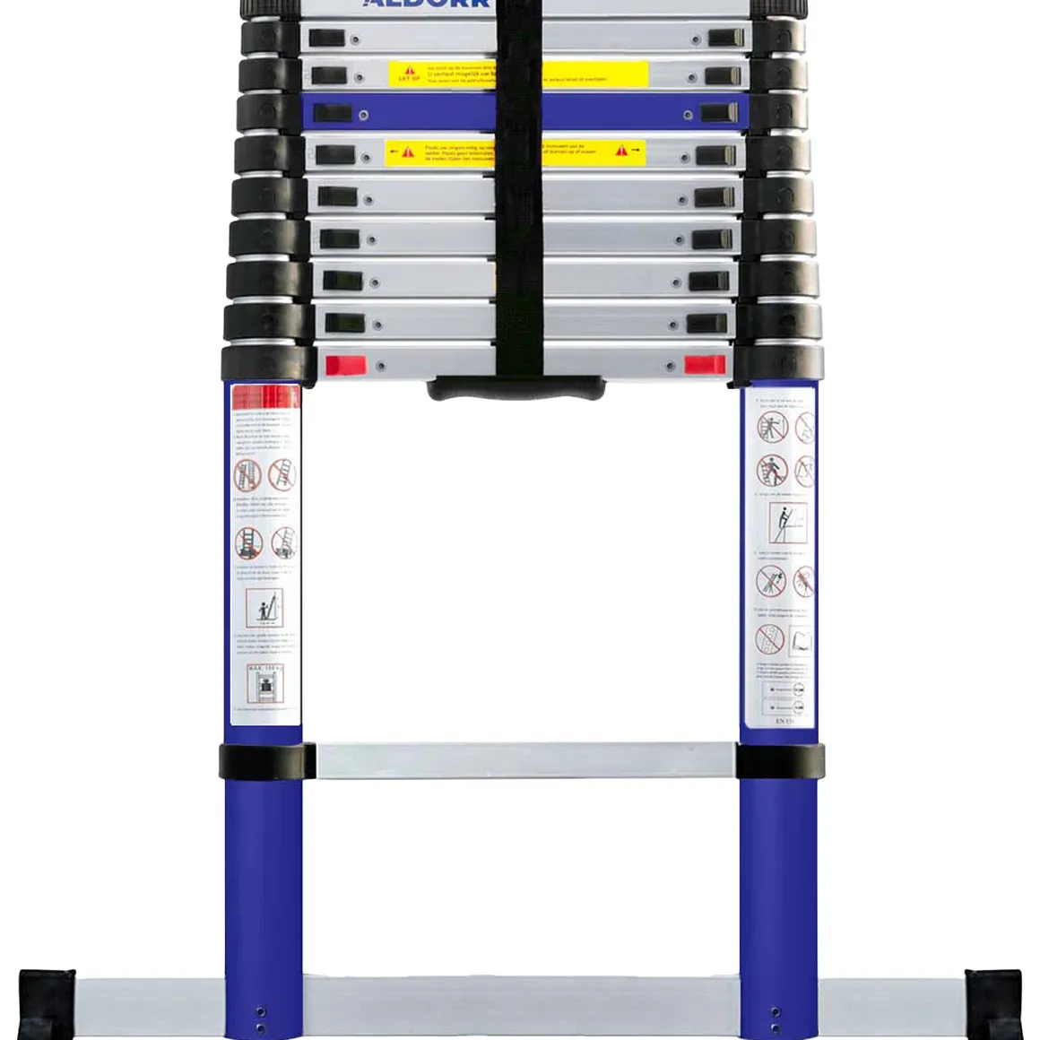 Aldorr Home - Telescoopladder 3,20M - Met Stabilisatievoet En Soft Closing