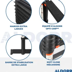 Aldorr Professional - Telescoopladder 3,80M - Telescopische Stabilisatie Balk - Optigrip™