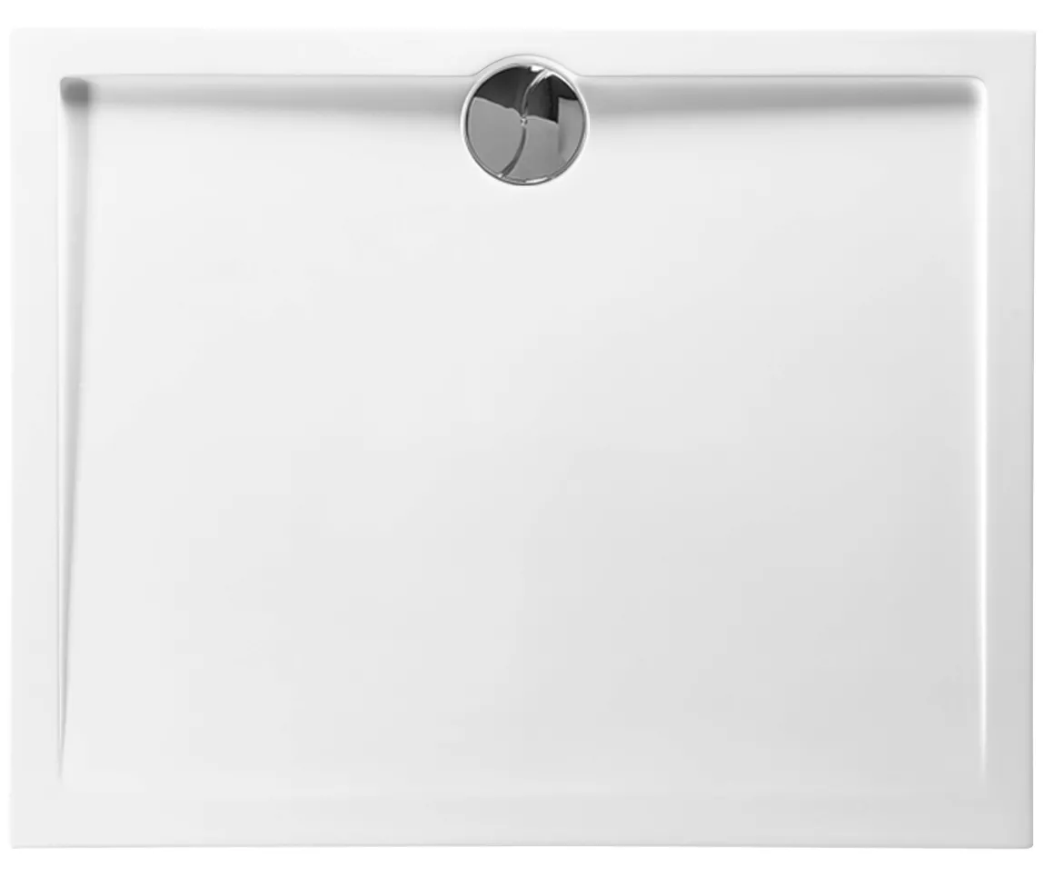 Allibert Douchebak Slim Polybeton Rechthoekig 100X80Cm Wit