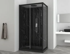 Allibert Douchecabine Alep Rechthoekig 120X80Cm Zwart