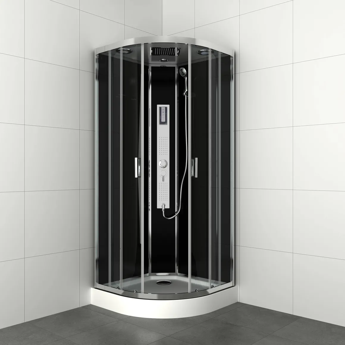 Allibert Douchecabine Gipsy Kwartrond 90X90Cm Zilver