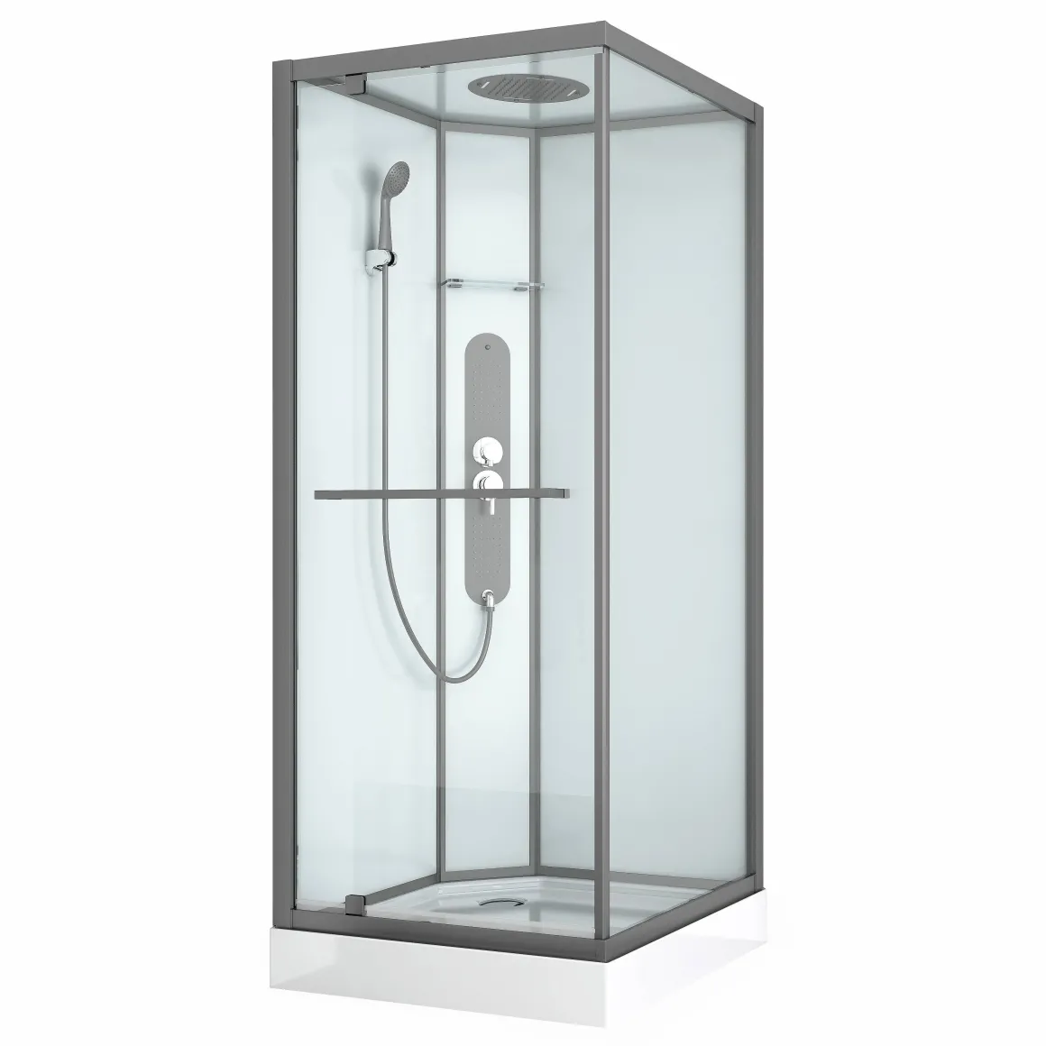 Allibert Douchecabine La Paz Vierkant 90X90Cm Gun Metal