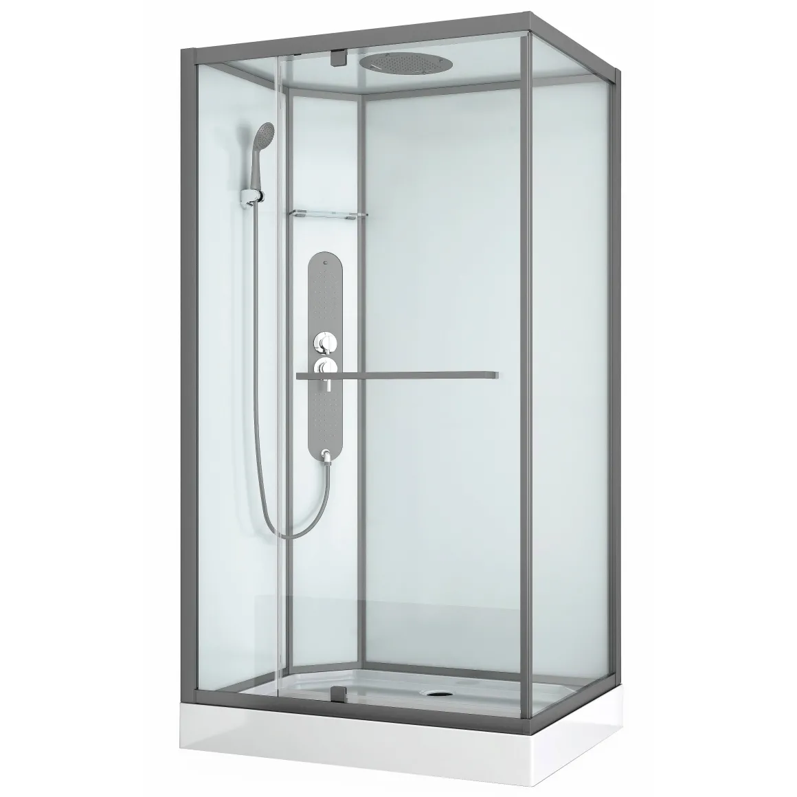 Allibert Douchecabine La Paz Rechthoekig 120X90Cm Gun Metal