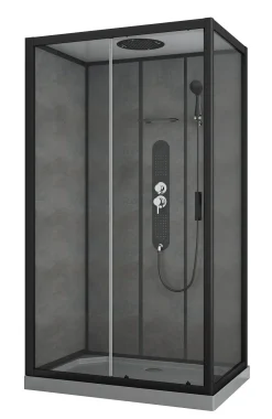 Allibert Douchecabine Sero Rechthoekig 120X80Cm Zwart