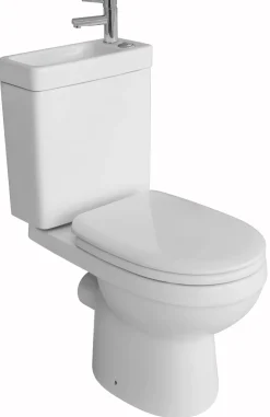 Allibert Duoblok Toilet Combi I Pk Aansluiting I Met Fontein Wit