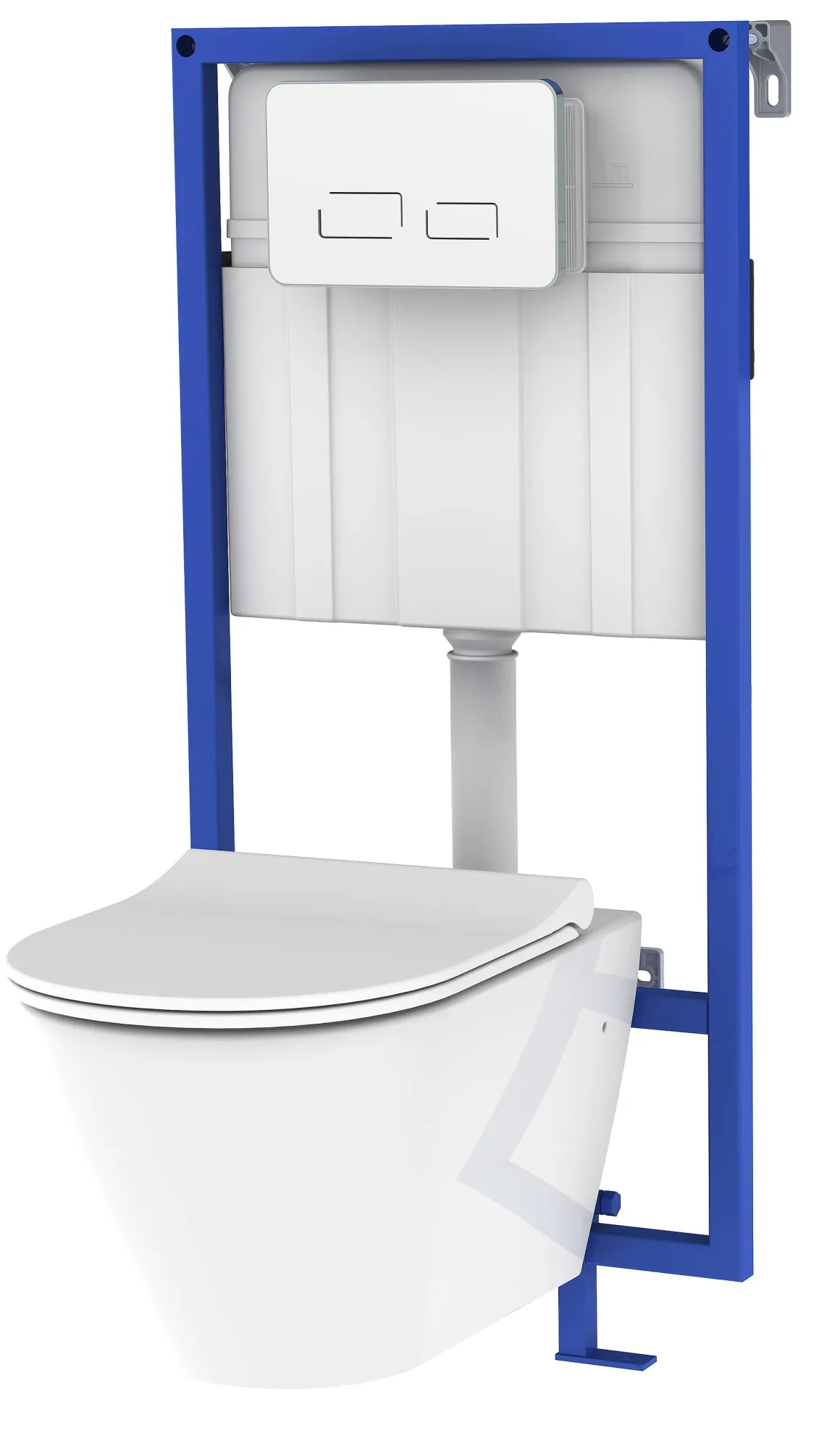 Allibert Inbouwreservoir Set Link | Soft-Close Toiletzitting | Bedieningspaneel Met Infrarood Herkenning Wit