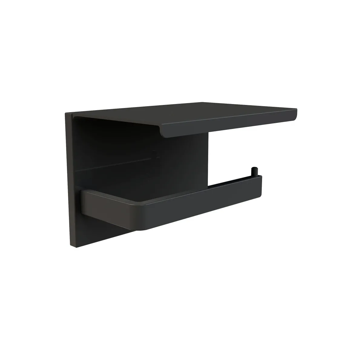 Allibert Toiletrolhouder Loft-Game Met Plankje Zwart Mat