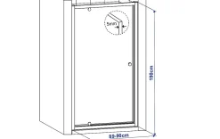 Aquavive Douche Draaideur Zanzibar Chroom 190X90Cm