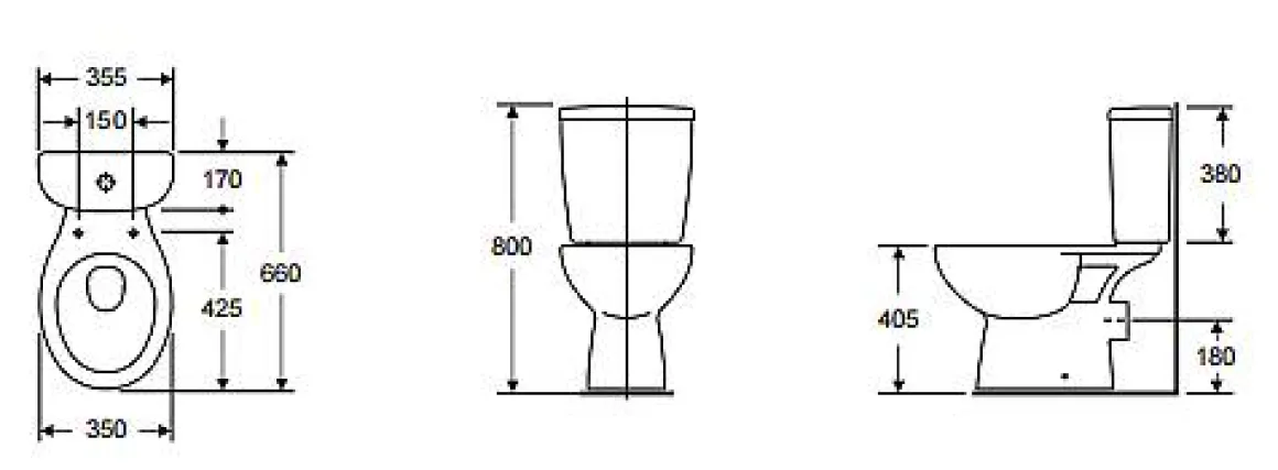 Aquavive Duoblok Toilet Avisio I Pk Aansluiting I Randloos Toiletpot Wit