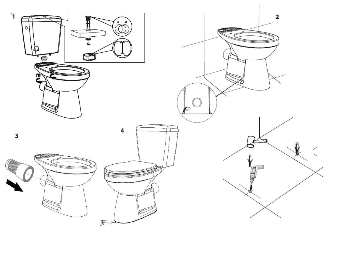 Aquavive Duoblok Toilet Ippari I Pk Aansluiting I Soft-Close Toiletzitting Wit