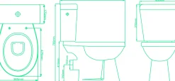 Aquavive Duoblok Toilet Ippari I Pk Aansluiting I Soft-Close Toiletzitting Wit