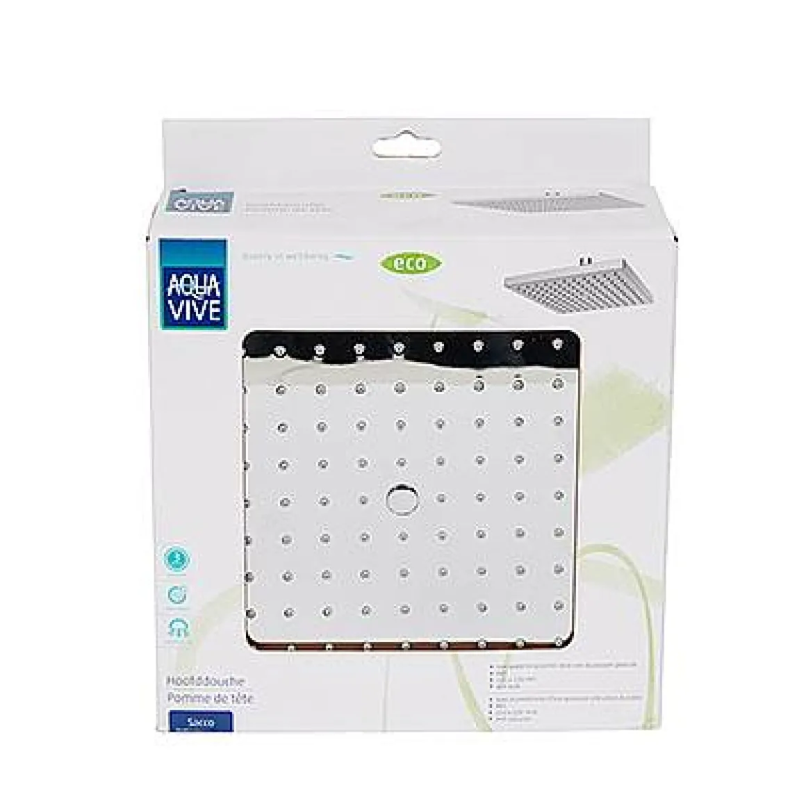 Aquavive Eco Hoofddouche Sacco 22Cm Chroom