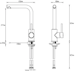 Aquavive Eco Keukenmengkraan Maryline Chroom