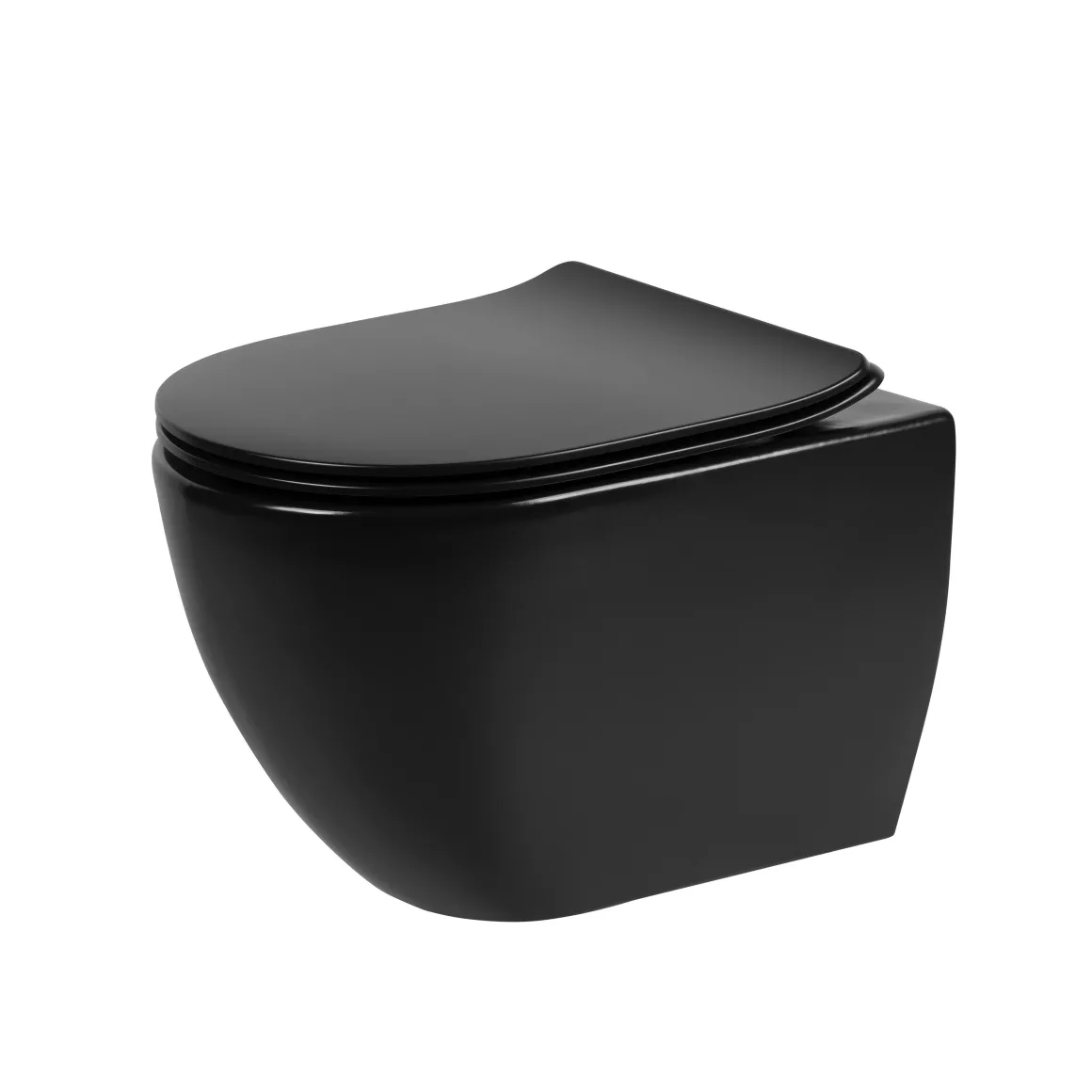 Aquavive Hangtoilet Mazaro Mat Zwart | Soft-Close Toiletzitting | Randloos Toiletpot