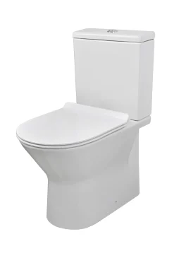 Aquazuro Duoblok Toilet Livenza I Universele Afvoer I Randloos Toiletpot Wit