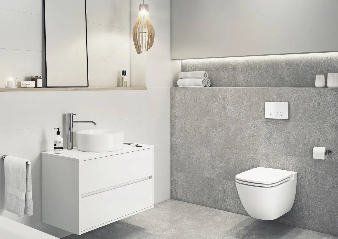 Aquazuro Inbouwreservoir Set Iris | Quick Release & Soft-Close Toiletzitting | Randloos Toiletpot