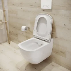 Aquazuro Inbouwreservoir Set Iris | Quick Release & Soft-Close Toiletzitting | Randloos Toiletpot