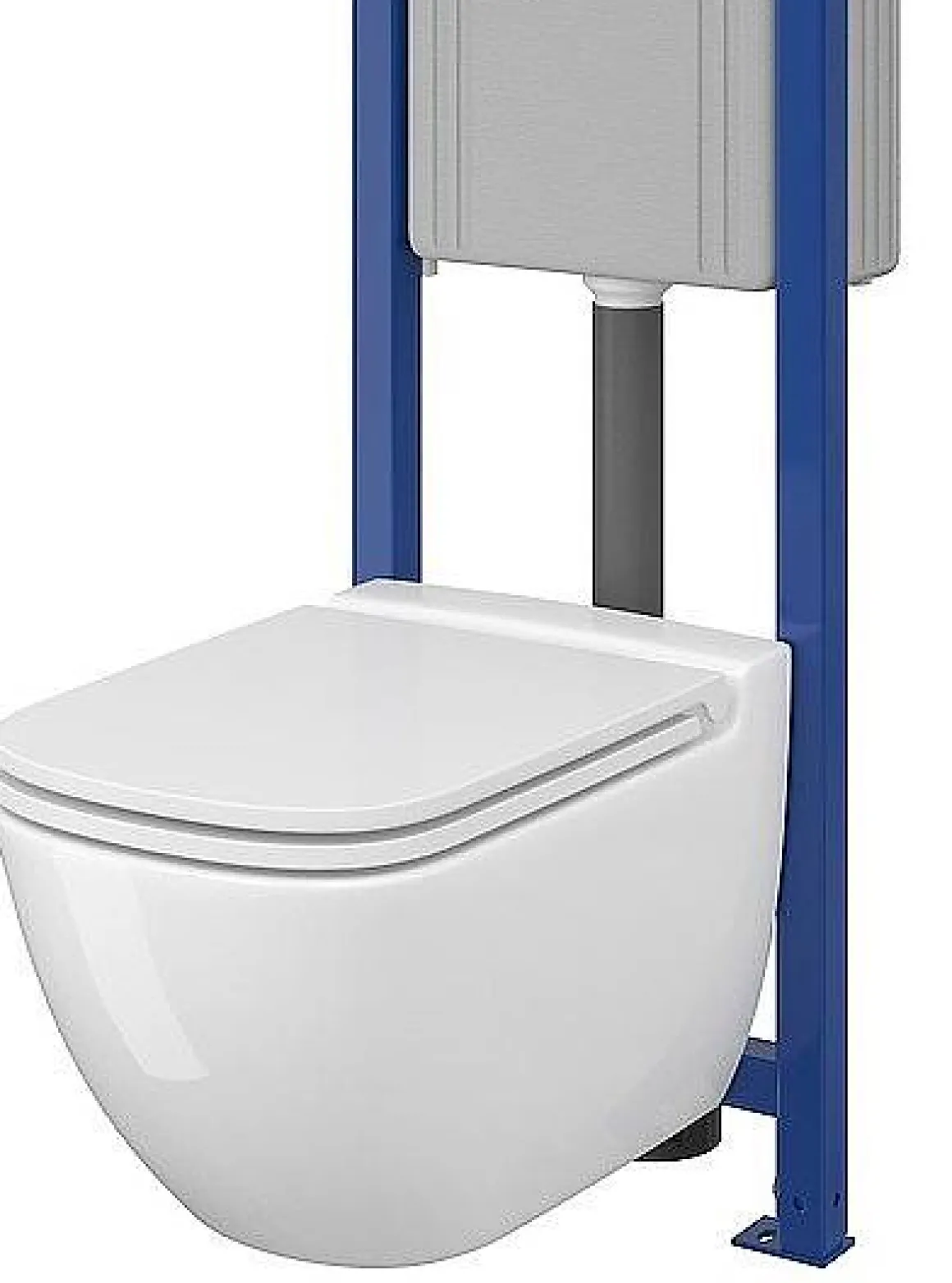Aquazuro Inbouwreservoir Set Iris | Quick Release & Soft-Close Toiletzitting | Randloos Toiletpot