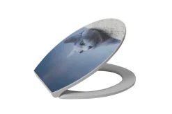 Aquazuro Toiletzitting 3D Kat Duroplast Blauw