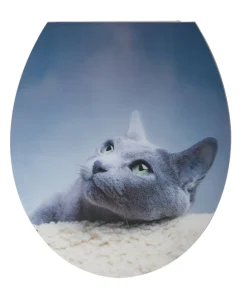 Aquazuro Toiletzitting 3D Kat Duroplast Blauw