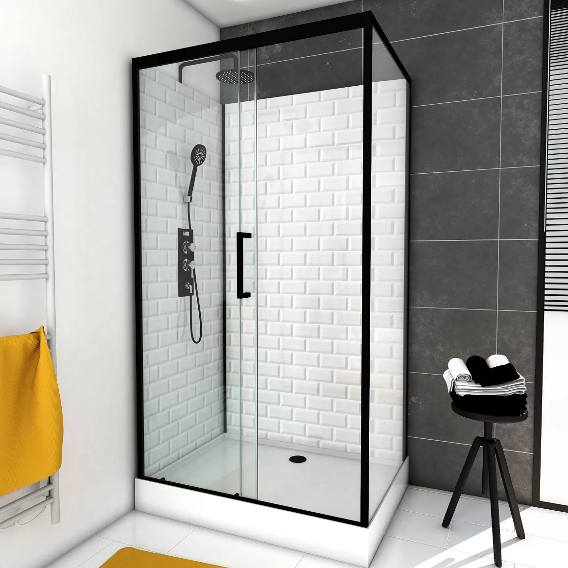Aurlane Douchecabine Metro 110X80X219-230Cm Rechthoekig