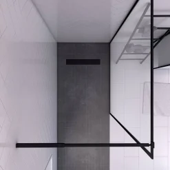 Aurlane Douchewand Dark Edge 120X200Cm 6Mm Zwart