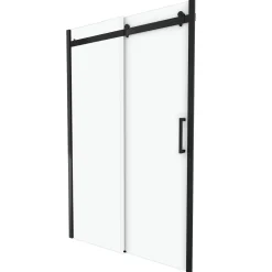 Aurlane Schuifdeur Roll Black 140Cm 8Mm Dik Veiligheidsglas