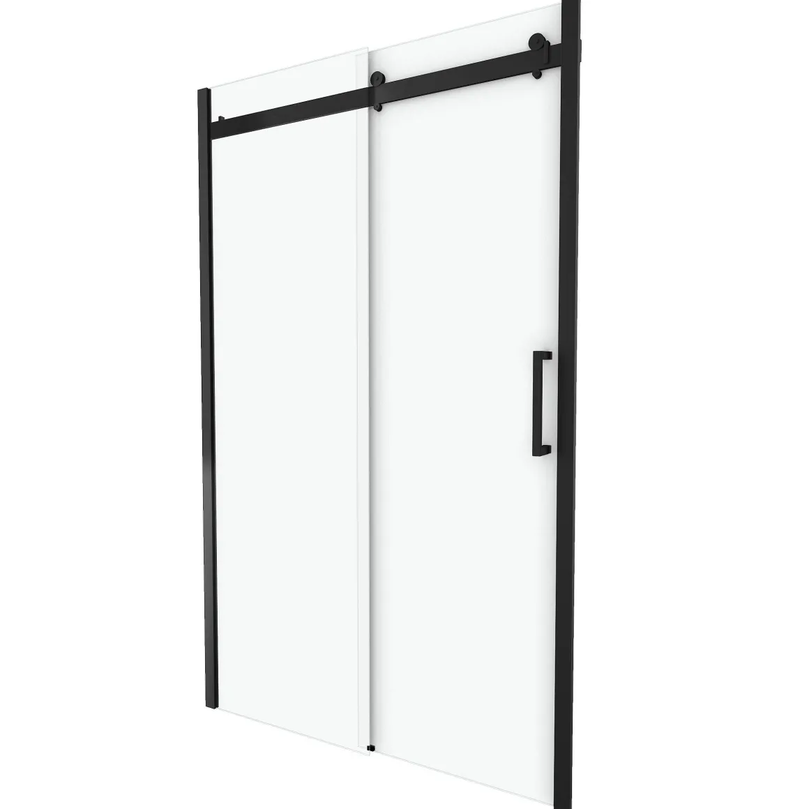 Aurlane Schuifdeur Roll Black 140Cm 8Mm Dik Veiligheidsglas