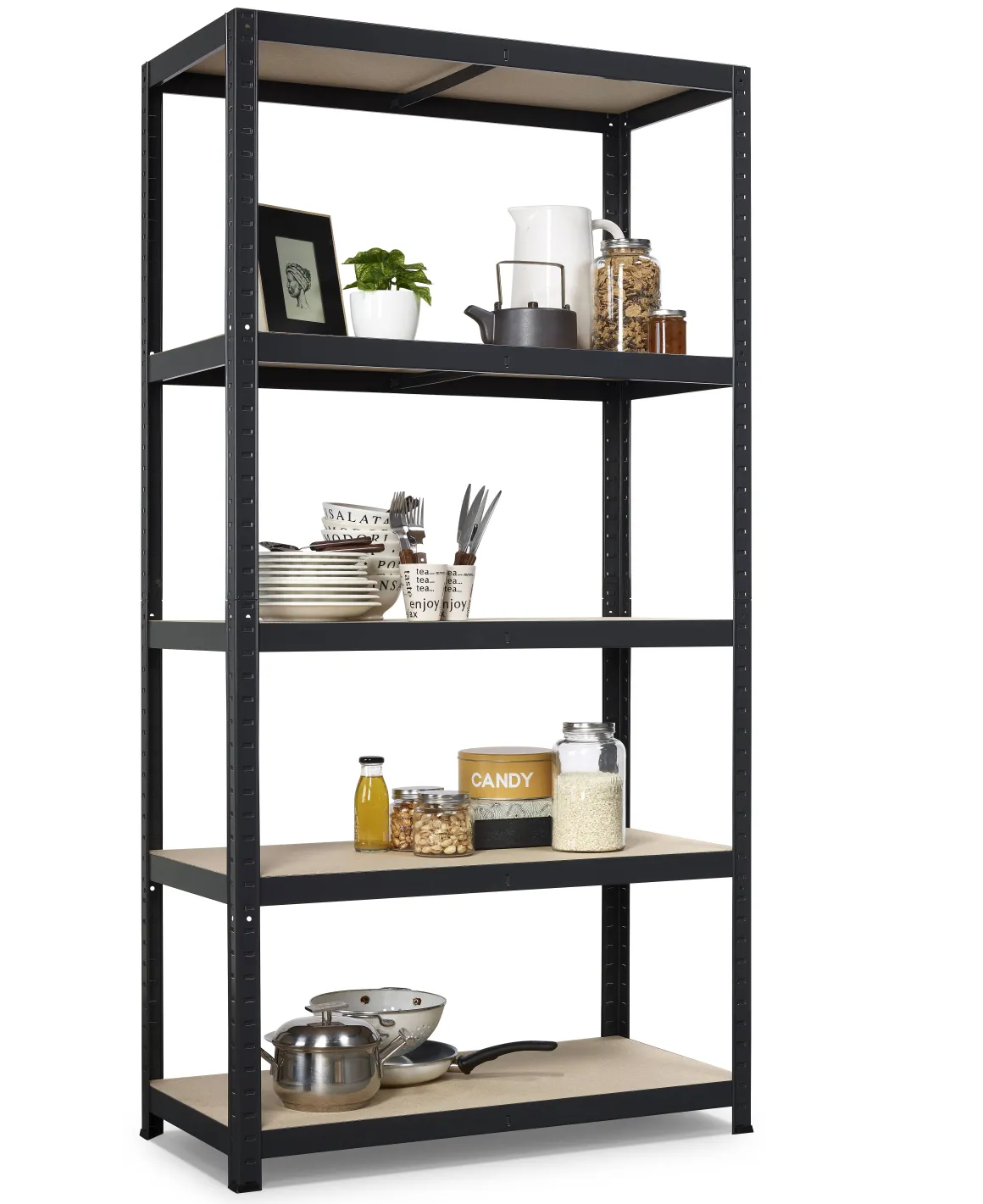 Avasco Stellingkast Strong 176X90X45Cm Mat Zwart
