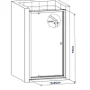Baseline Douche Draaideur Wit 185X80Cm