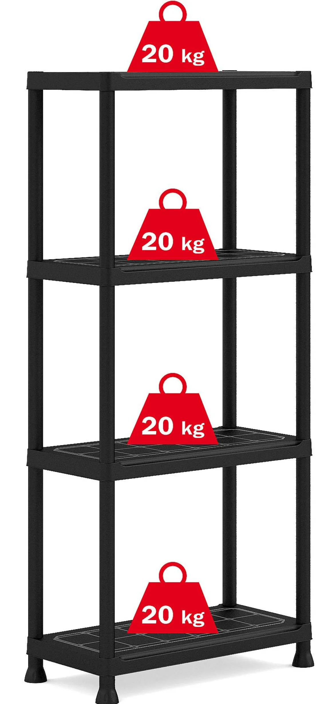 Baseline Opbergrek 60/4 Zwart 30X60X135Cm