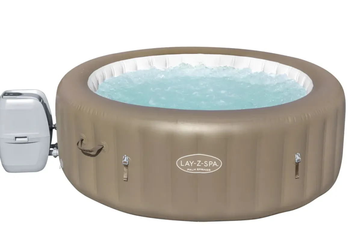Bestway Lay-Z-Spa 60017, 916 L, 6 Personen, Rond, Bubbelmassage / Airjet, Beige, Wit