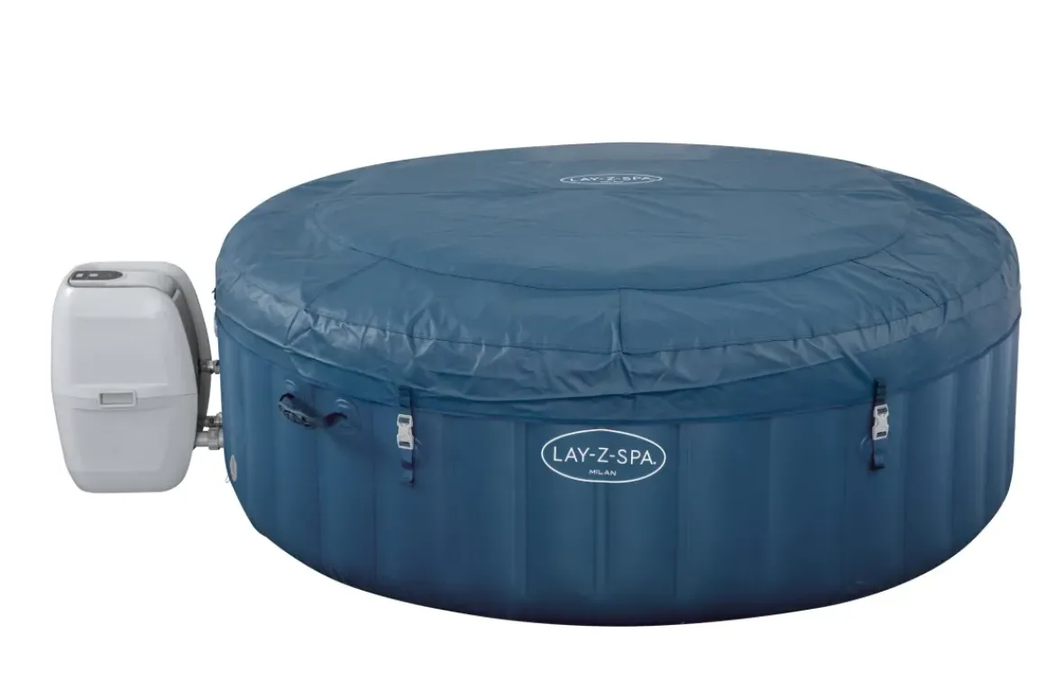 Bestway Opblaasbare Jacuzzi Lay-Z-Spa Milan Airjet Plus Blauw 916L O196X71Cm