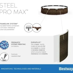 Bestway Zwembad Steel Pro Max Rotan 366 Cm