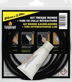 Bevil Kit Ronde Kachelkoord Fulgurant 6 Mm Met Hittebestendige Lijm Tube