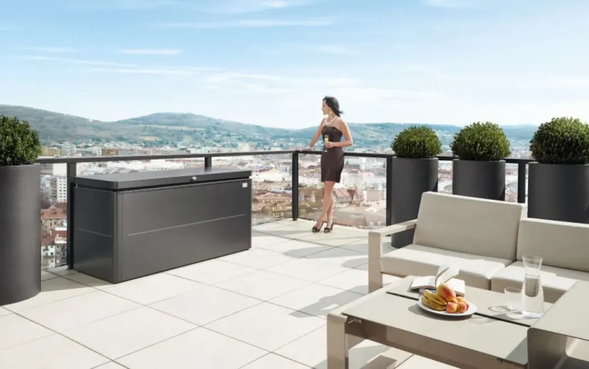 Biohort Kussenbox Lounge 200 Donkergrijs Metallic 84X200Cm