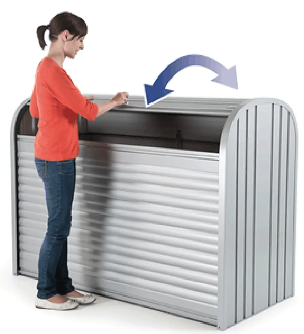 Biohort Opbergbox Storemax 190 Kwartsgrijs Metallic 97X190Cm
