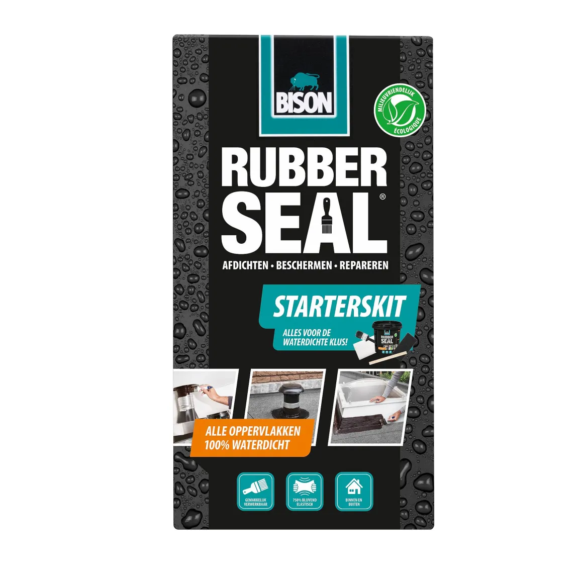 Bison Waterdichte Coating Rubber Seal Starterskit 750Ml