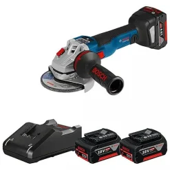 Bosch Accu Haakse Slijpmachine - 18V - 3X 5.0Ah Accu'S En Lader
