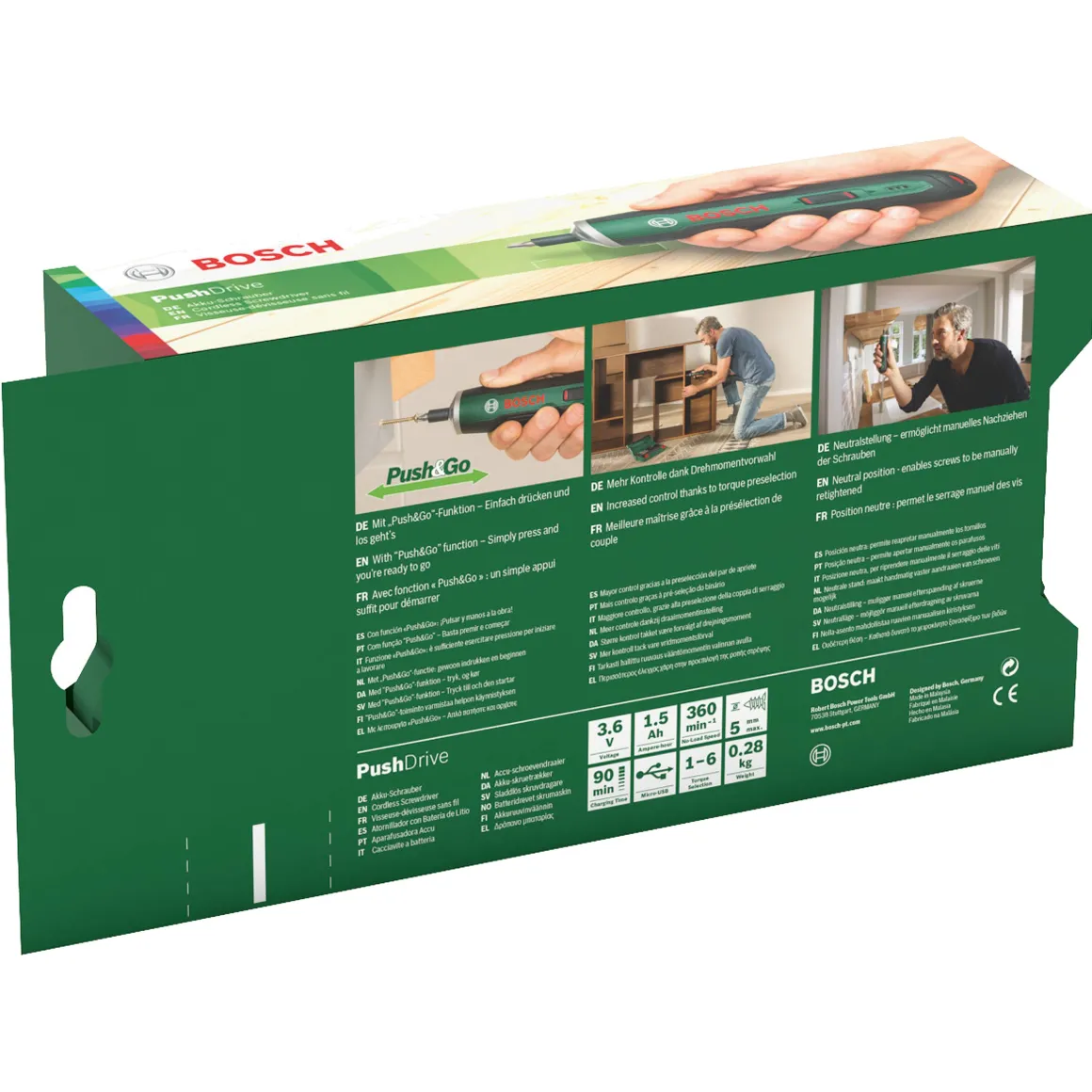 Bosch Accu Schroefmachine Pushdrive 3,6V (1 Accu)