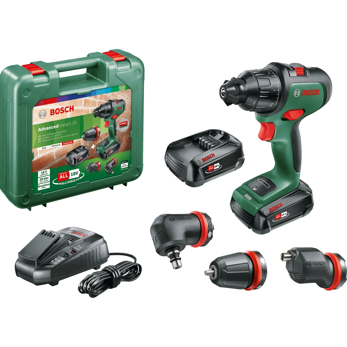 Bosch Accuboormachine Met Klopfunctie Advancedimpact Quicksnap 18V (2 Accu'S)