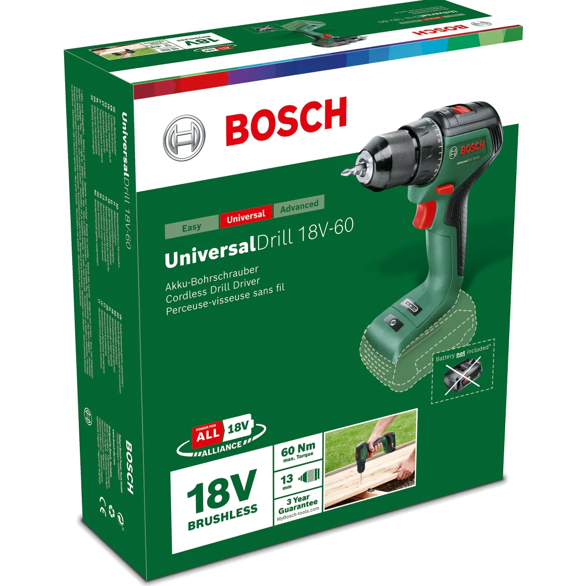Bosch Accuboormachine Universaldrill-60 18V (Zonder Accu)