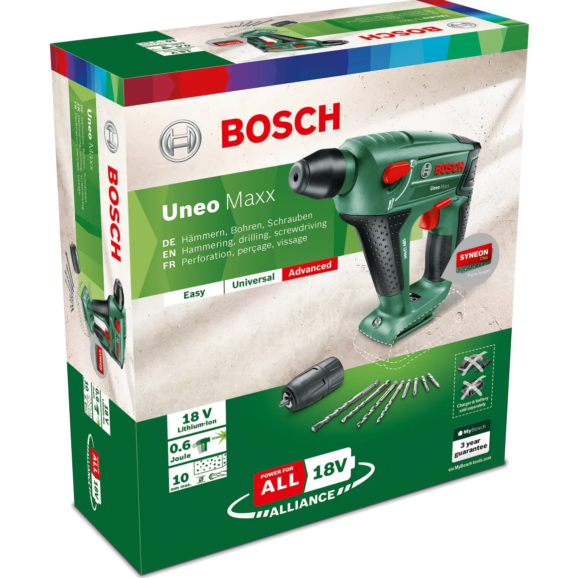 Bosch Boorhamer Uneo Maxx 18V (Zonder Accu)