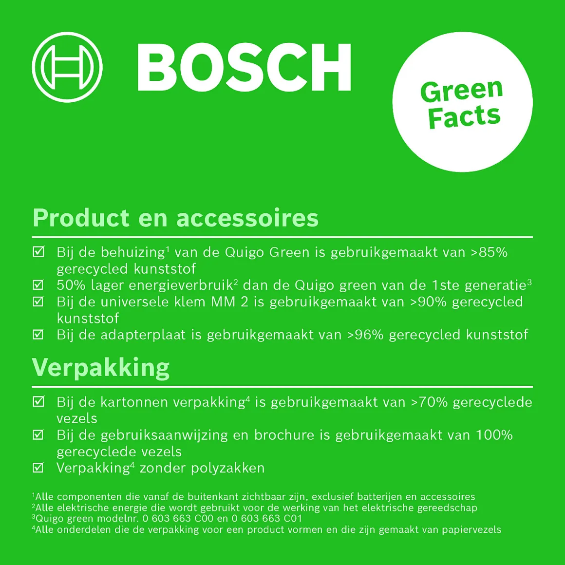 Bosch Kruislijnlaser Quigo Green 12M