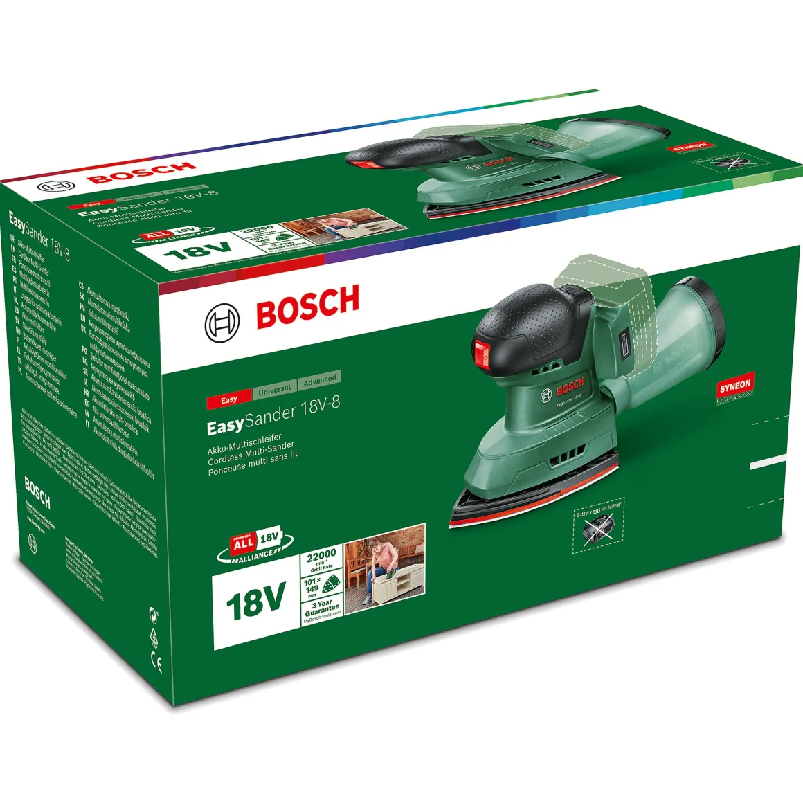 Bosch Multischuurmachine Easysander 18V-8 (Zonder Accu)