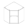 Bovenkast Hoek Keuken Modulo Wit 65Cm